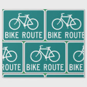 Fietsroutebord Fietspad Fietsroute Cadeaupapier (Vlak)