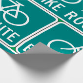 Fietsroutebord Fietspad Fietsroute Cadeaupapier