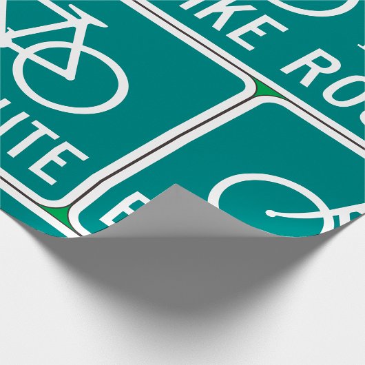 Fietsroutebord Fietspad Fietsroute Cadeaupapier