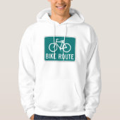 Fietsroutebord Fietspad Fietsroute Hoodie (Voorkant)