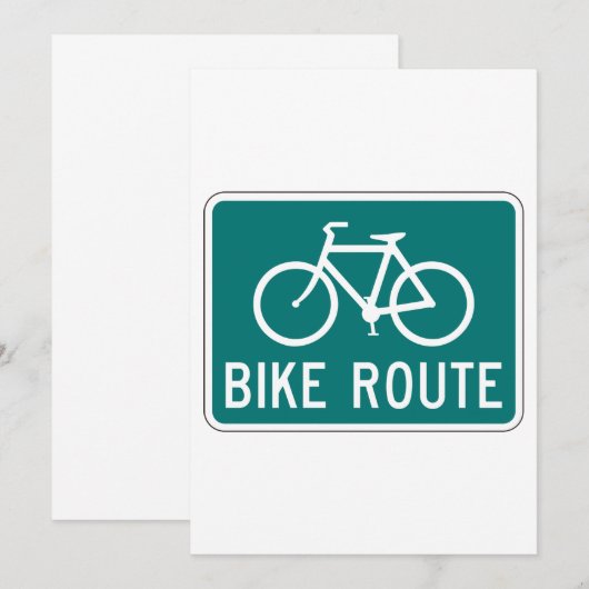 Fietsroutebord Fietspad Fietsroute Kaart (Voorkant / Achterkant)