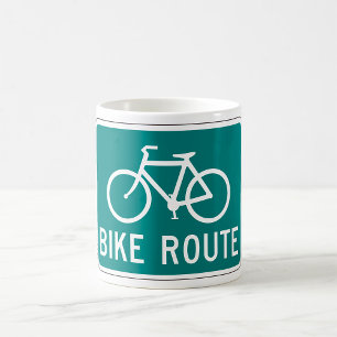 Fietsroutebord Fietspad Fietsroute Koffiemok
