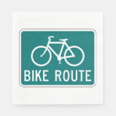 Fietsroutebord Fietspad Fietsroute Servet (Voorkant)