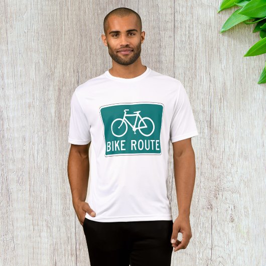 Fietsroutebord Fietspad Fietsroute T-shirt