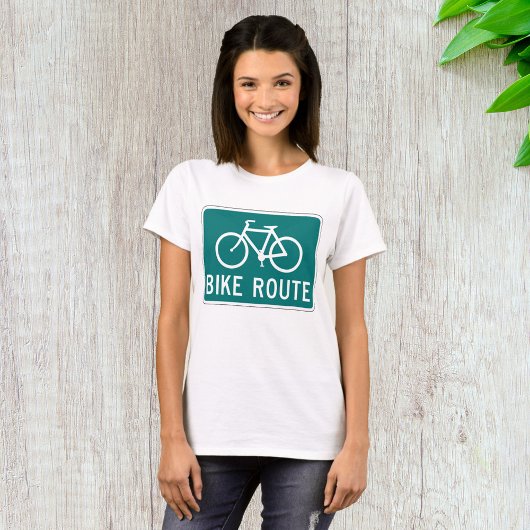 Fietsroutebord Fietspad Fietsroute T-shirt