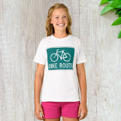 Fietsroutebord Fietspad Fietsroute T-shirt
