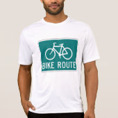Fietsroutebord Fietspad Fietsroute T-shirt (Voorkant)