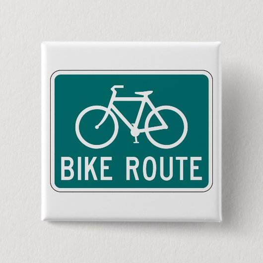 Fietsroutebord Fietspad Fietsroute Vierkante Button 5,1 Cm (Voorkant)