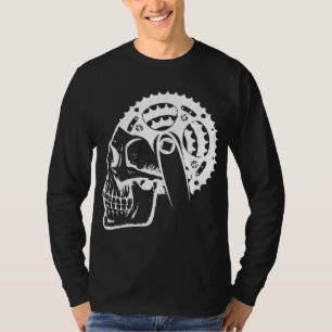 Fietsschedel Skelet Fietsen Mountainbike Humor T-shirt