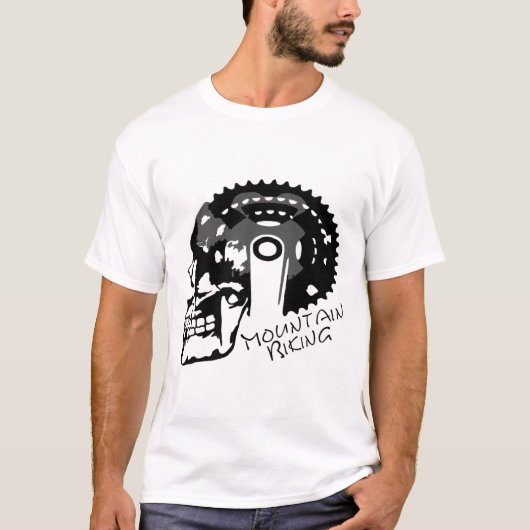 Fietsschedel T-shirt Versnellingen Fiets Mountainb (Voorkant)