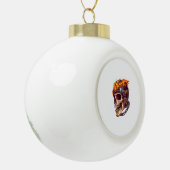 fietsschedelmaaier keramische bal ornament (Links)