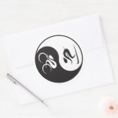 FIETSSKI YIN-YANG RONDE STICKER (Envelop)