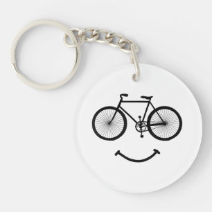 Fietssmile T-shirt Fietsen T-shirt Zwart Sleutelhanger