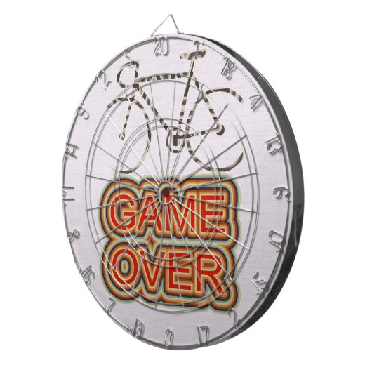 Fietsspel over dartbord (Voorkant Rechts)