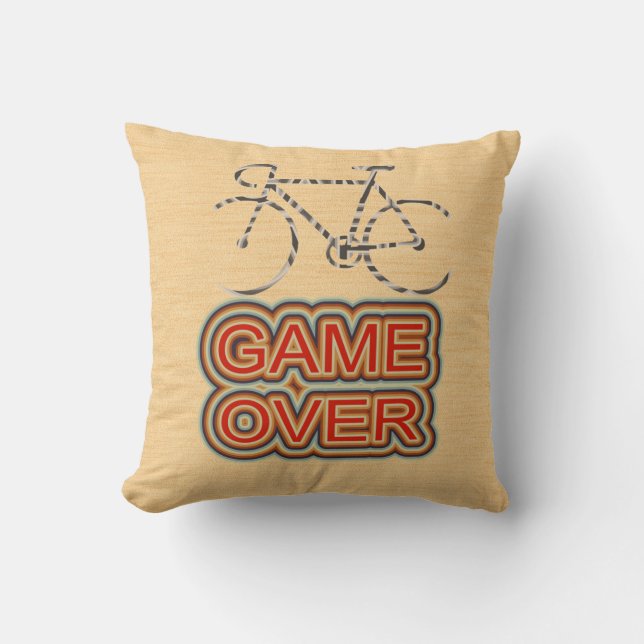 Fietsspel over kussen (Voorkant)