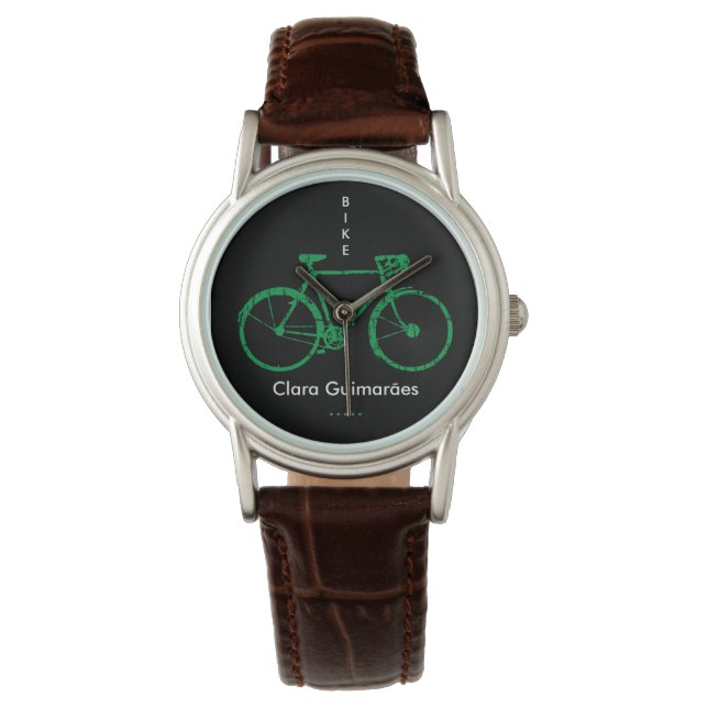 Fietssporten gepersonaliseerd met Naam Horloge (Voorkant)