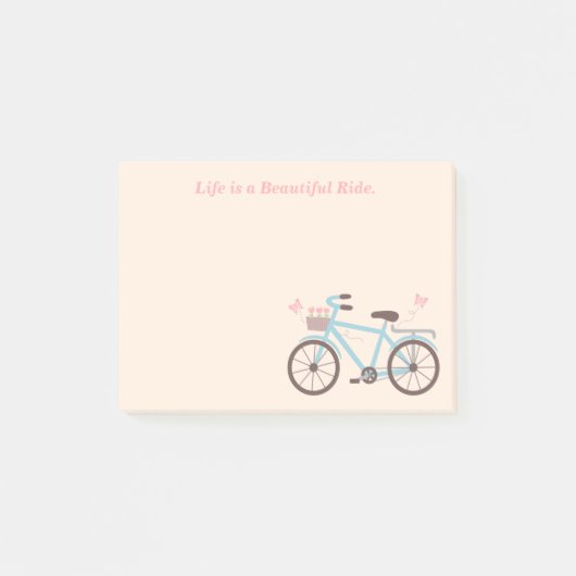 Fietsspreuk Het leven is een mooie rit Post-it® Notes (Voorkant)