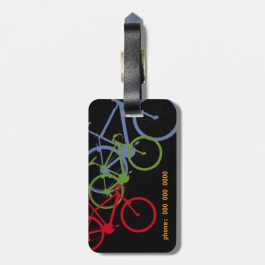 fietsster bagagelabel (Achterkant verticaal)