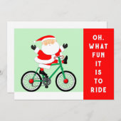 Fietsster Kerstmis Feestdagenkaart (Voorkant / Achterkant)