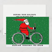 Fietsster Kerstmis Feestdagenkaart (Voorkant / Achterkant)