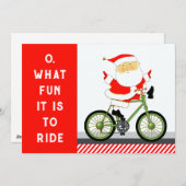 Fietsster Kerstmis Feestdagenkaart (Voorkant / Achterkant)