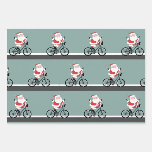Fietsster Kerstmis Inpakpapier Vel (Voorkant)