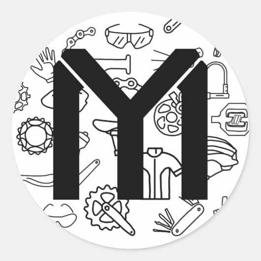 Fietssticker Ronde Sticker (Voorkant)