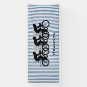 Fietsstrepen ontwerp spandoek (Verticaal)