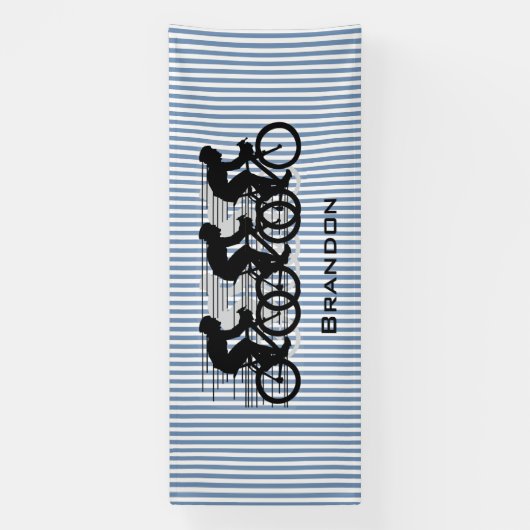 Fietsstrepen ontwerp spandoek (Verticaal)