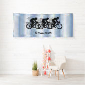 Fietsstrepen ontwerp spandoek (Insitu)
