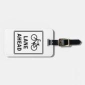 Fietsstrook vooruit bord Fietsveiligheid Bagagelabel (Voorkant horizontaal)