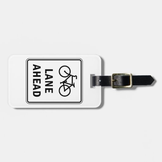 Fietsstrook vooruit bord Fietsveiligheid Bagagelabel (Voorkant horizontaal)