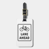 Fietsstrook vooruit bord Fietsveiligheid Bagagelabel (Voorkant verticaal)