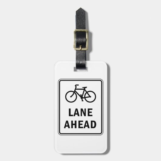 Fietsstrook vooruit bord Fietsveiligheid Bagagelabel (Voorkant verticaal)