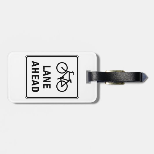 Fietsstrook vooruit bord Fietsveiligheid Bagagelabel (Achterkant horizontaal)