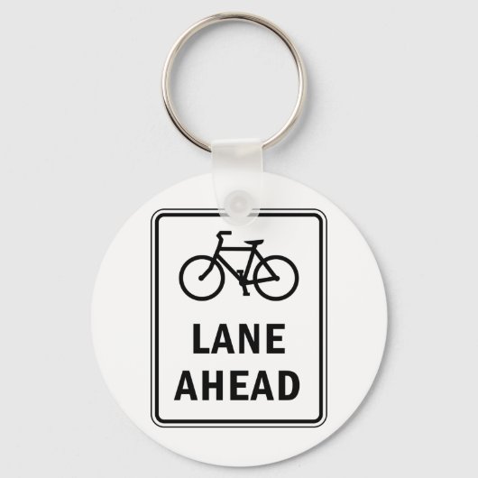 Fietsstrook vooruit bord Fietsveiligheid Sleutelhanger (Achterkant)