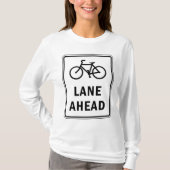 Fietsstrook vooruit bord Fietsveiligheid T-shirt (Voorkant)