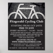 Fietssymbool, Fietsclub Adverteren Poster (Voorkant)