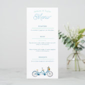 Fietstandem voor twee waterverf menu (Staand voorkant)