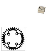 Fietstandwiel silhouet art stempel (Gestempeld)