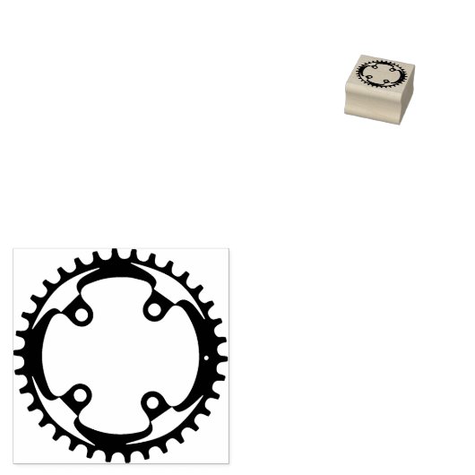 Fietstandwiel silhouet art stempel (Gestempeld)