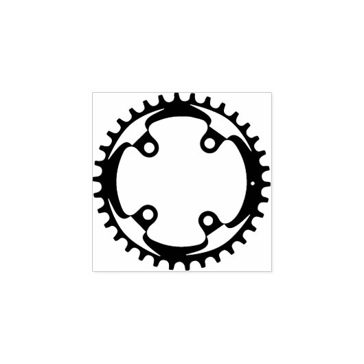 Fietstandwiel silhouet art stempel (Afrduk)