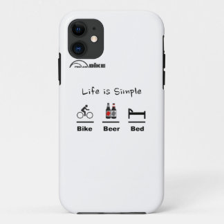 Fietstas - Leven is Eenvoudig - Fiets - Bier - Bed Case-Mate iPhone Case