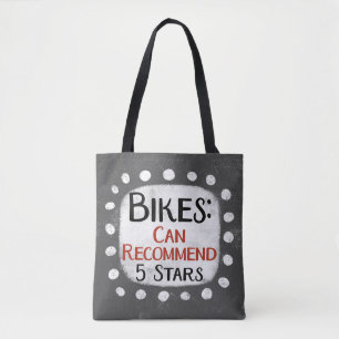 Fietstas met 5 sterren review tote bag