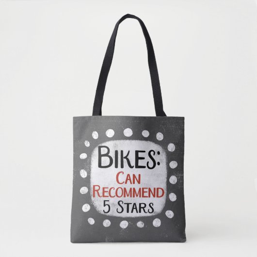 Fietstas met 5 sterren review tote bag (Voorkant)