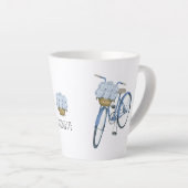 Fietstassen met Hydrangea Bloemliefhebber Keramiek Latte Mok (Rechterhoek)