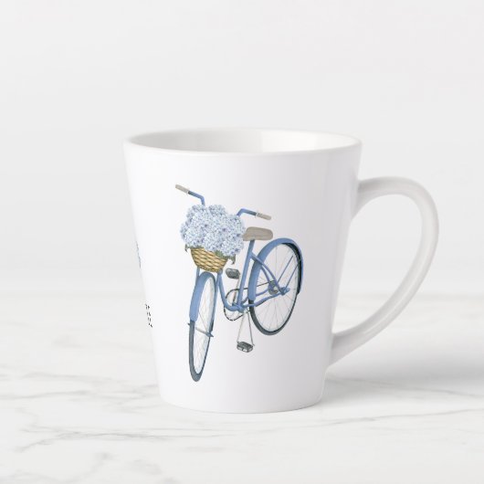Fietstassen met Hydrangea Bloemliefhebber Keramiek Latte Mok (Rechts)