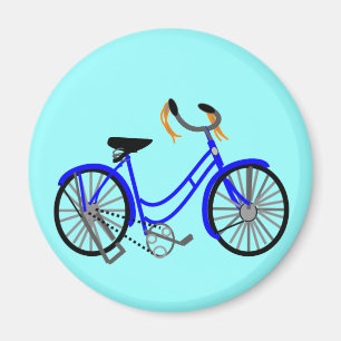 Fietstekening, stijl van 1950 magneet