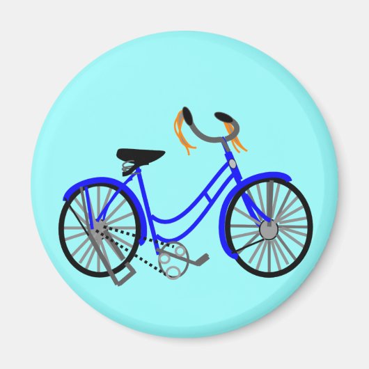 Fietstekening, stijl van 1950 magneet (Voorkant)