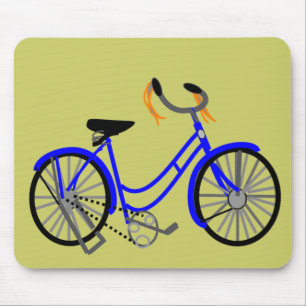 Fietstekening, stijl van 1950 muismat